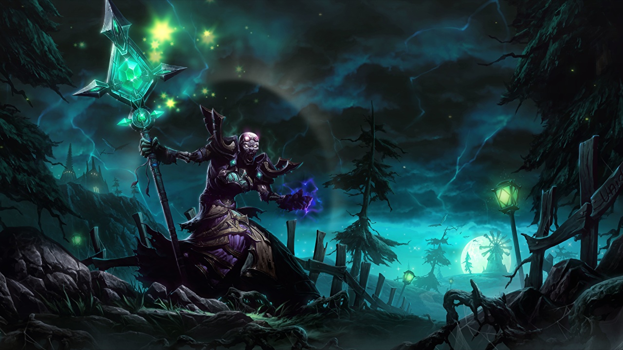Desktop Wallpaper World Of Warcraft Magic Mage Staff Gothic Fantasy