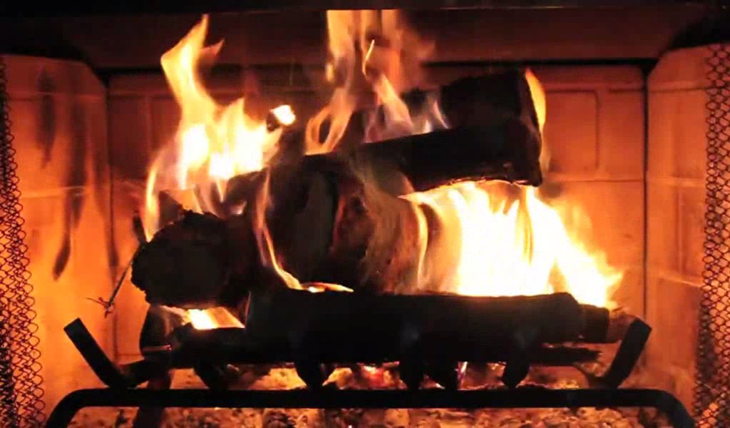 free fireplace screensaver video