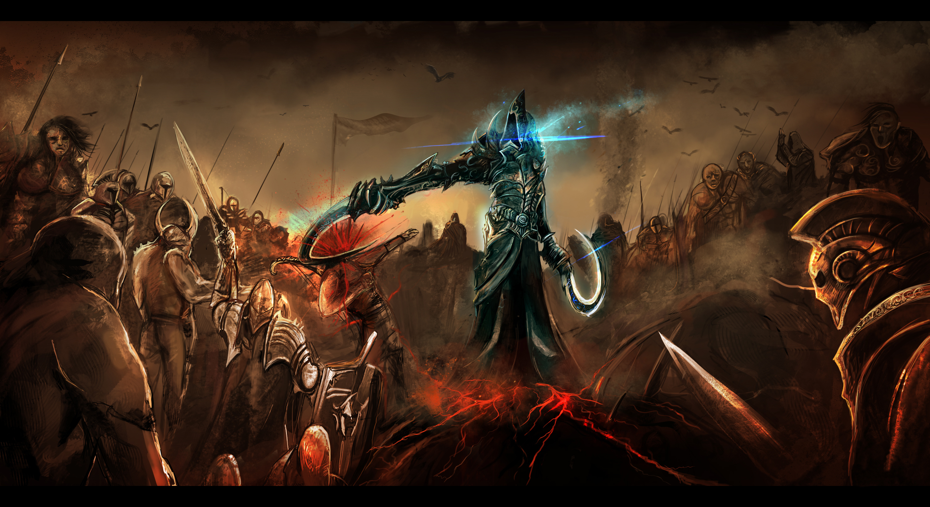 Wallpaper Diablo Malthael Army Fight Games