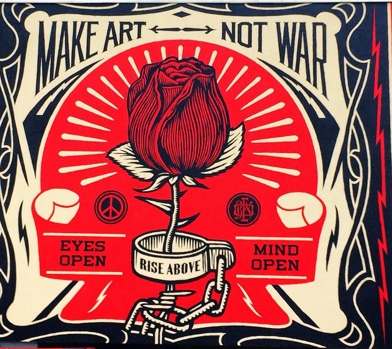 Shepard Fairey Unveils Make Art Not War For Urban Nation In