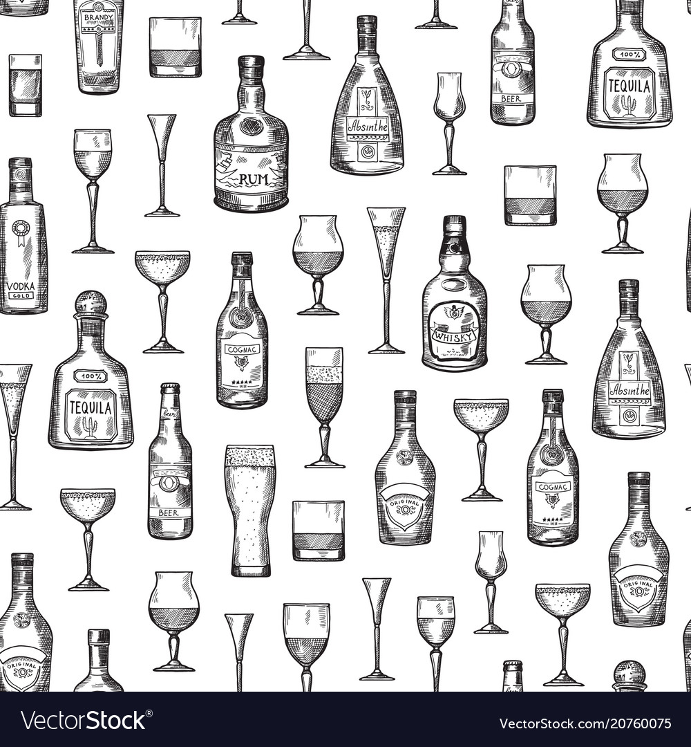 Pattern Or Background Alcohol Royalty Vector Image