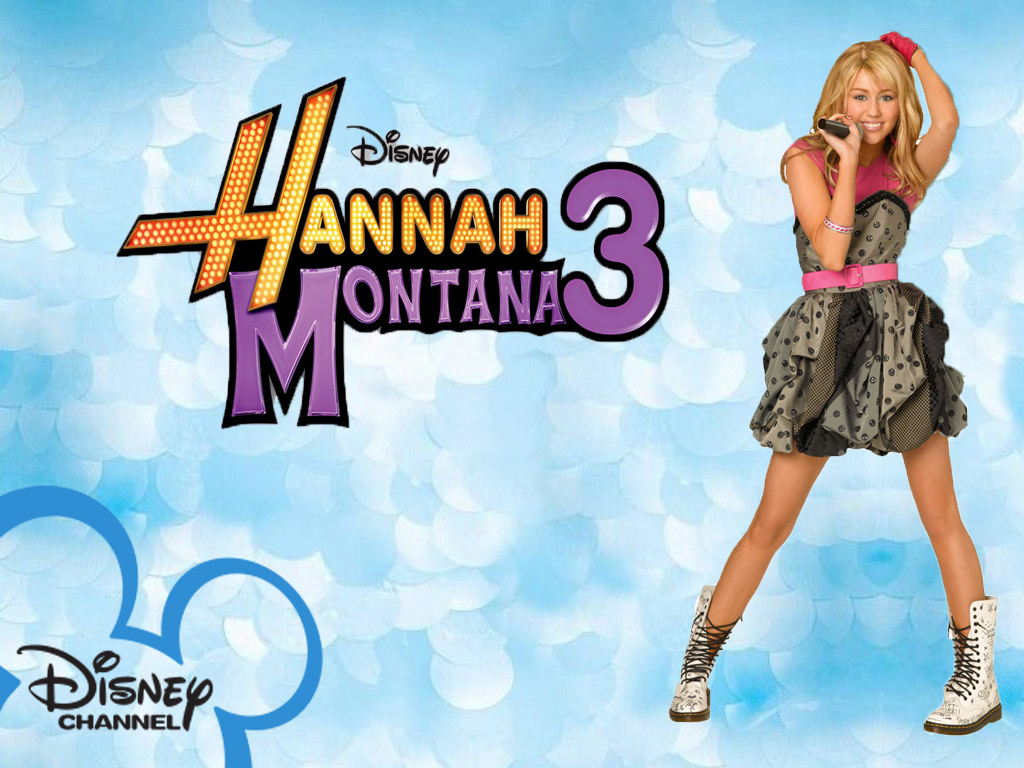 Hannah Montana Blue Background Wallpaper
