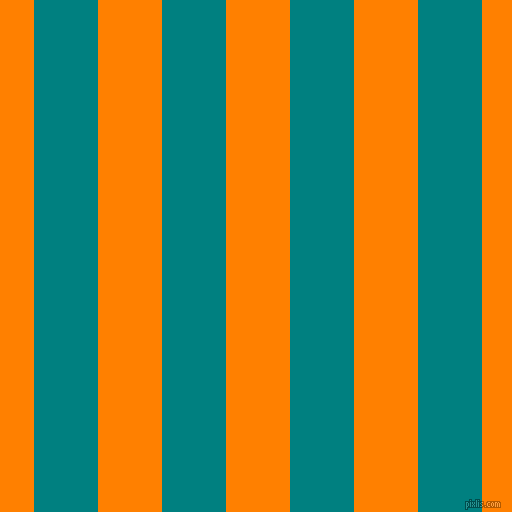 Teal and Dark Orange vertical lines and stripes seamless tileable