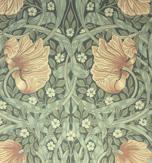 Pimpernel Wallpaper Classic Floral With Windblown Flower