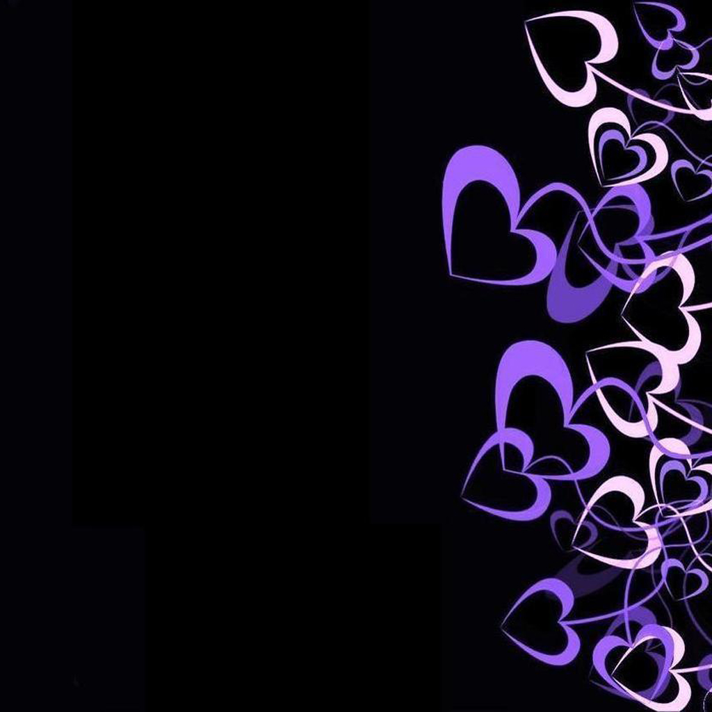 Purple Hearts iPad Wallpaper iPhone Fan Site