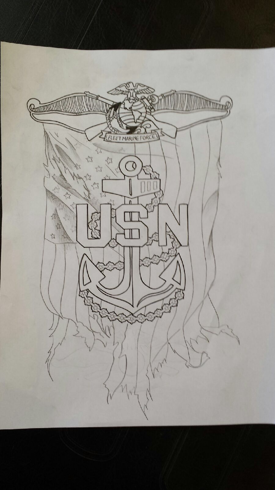First Draft Navy Tattoos Anchor Military