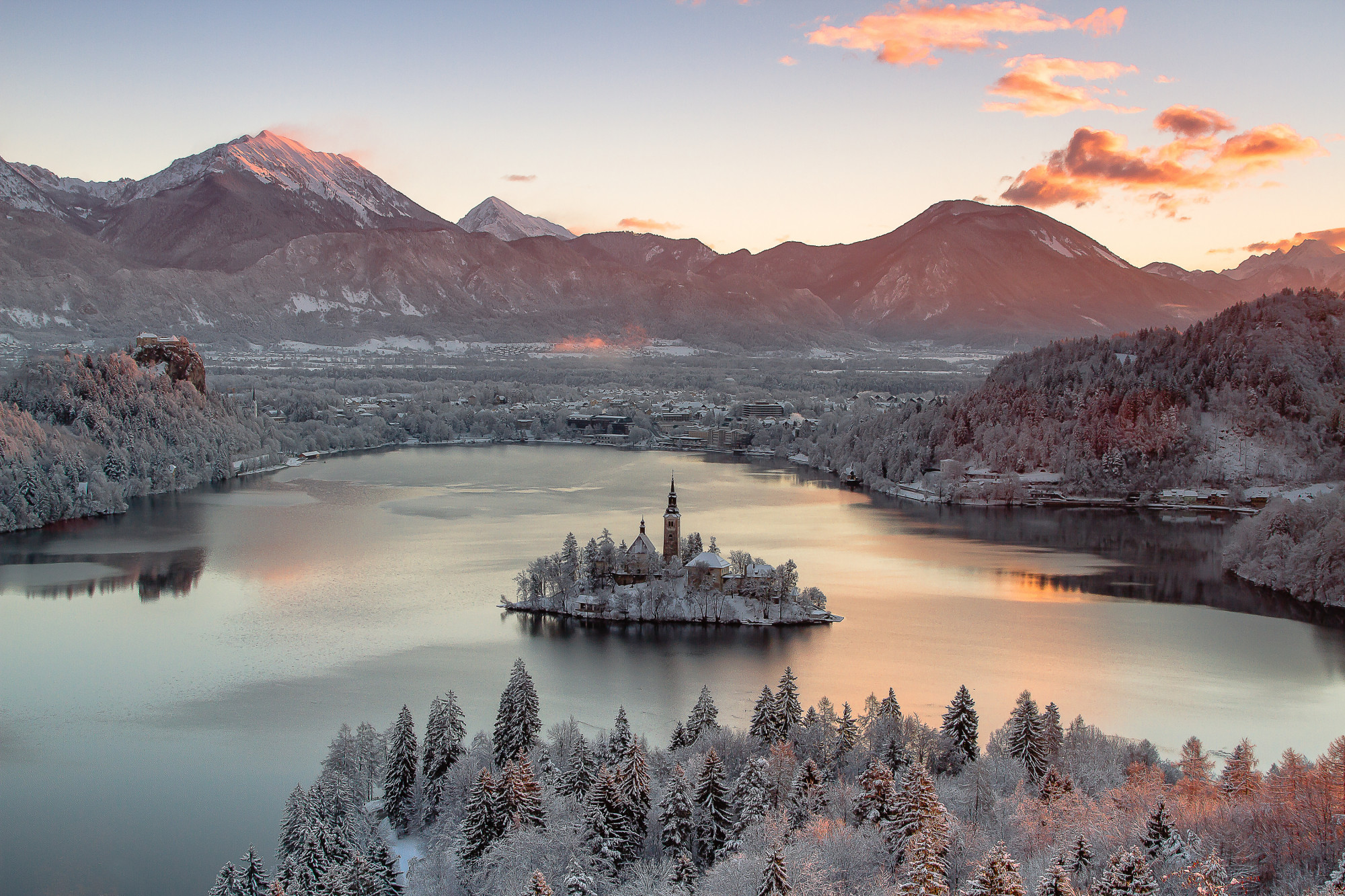 Lake Bled Winter Wallpaper