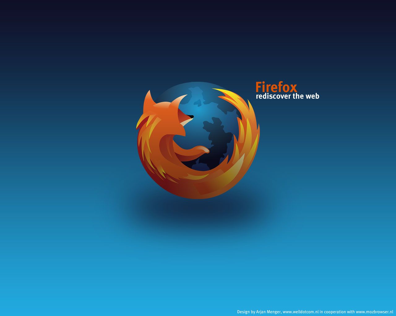 Logotipo Mozilla Firefox Fundo Azul Papel De Parede Wallpaper