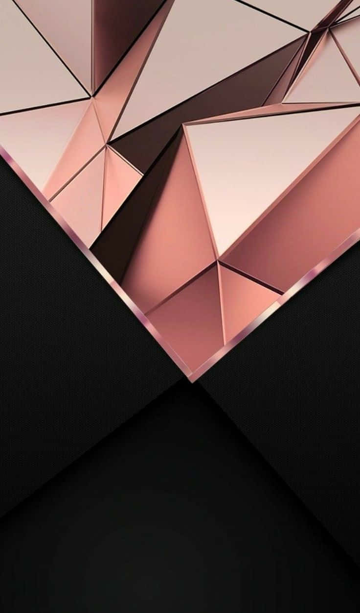 Rose Gold And Black Wallpaper