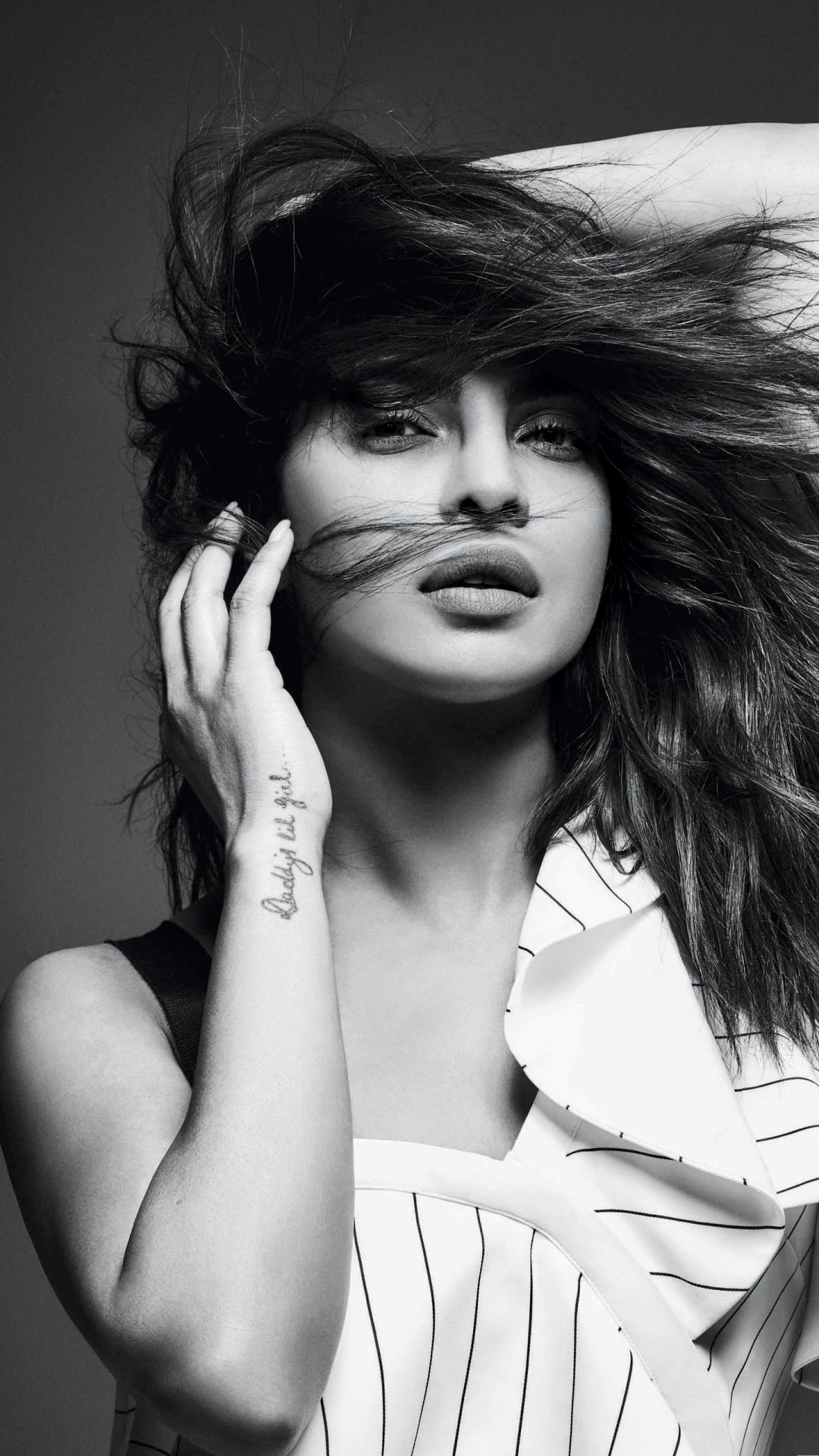 Priyanka Chopra Monochrome Wallpaper