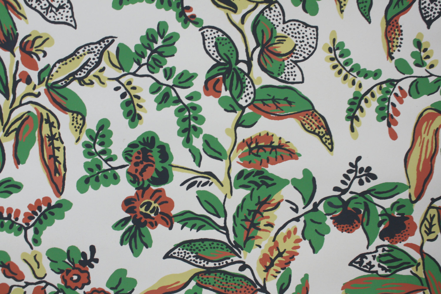 Listing 1950s Vintage Wallpaper Floral