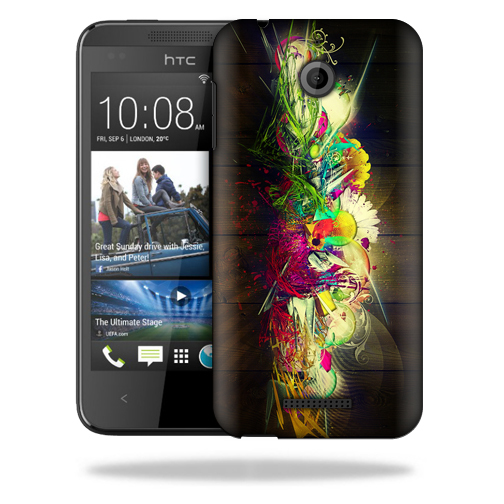 Htc Desire Clear Case Wooden Abstract