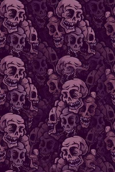 Purple Skulls Wallpaper Crib
