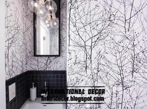Black And White Wallpaper In The Interior Home Decors