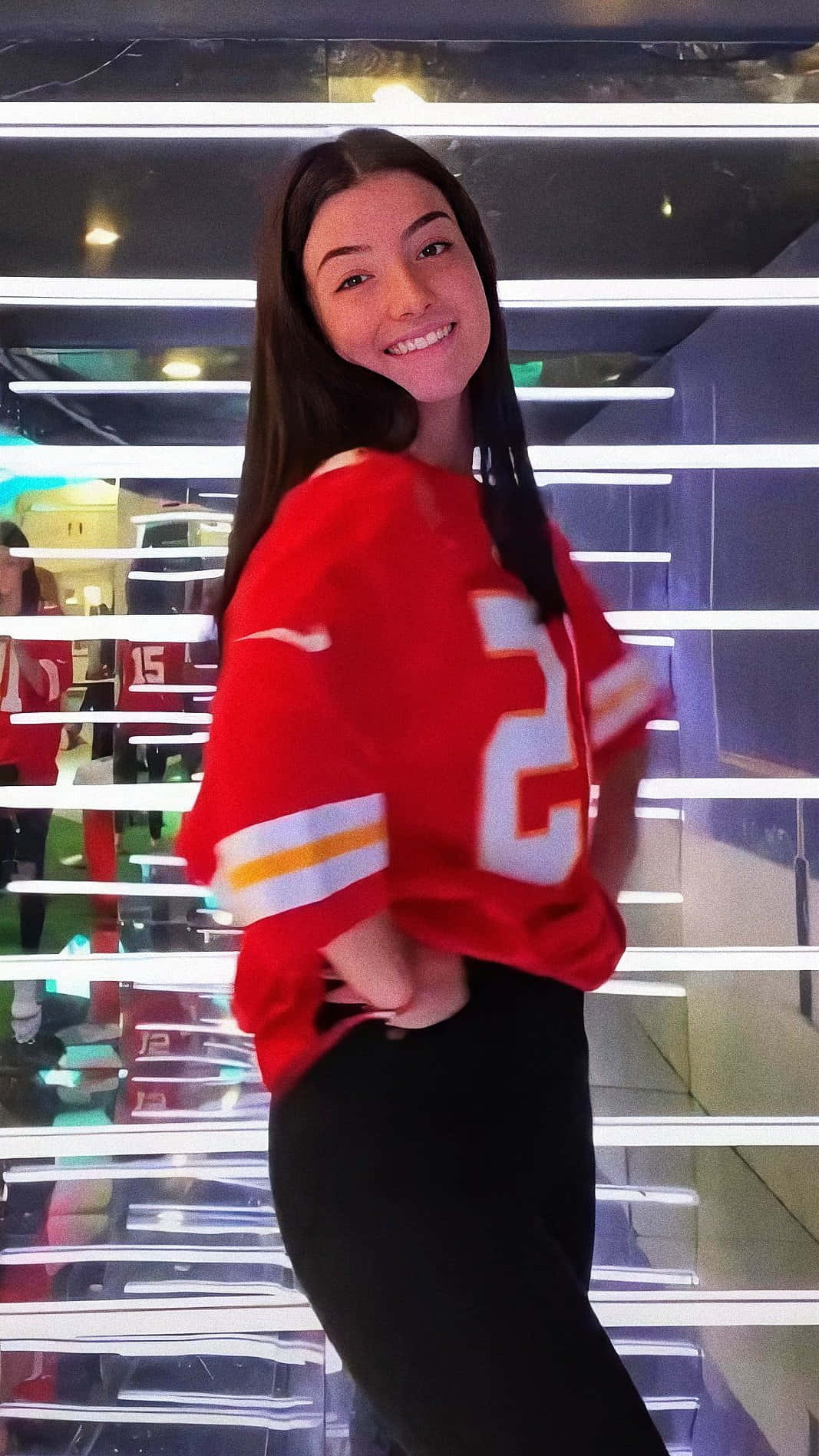 Charli D Amelio Showcasing Her Iconic Look Wallpaper