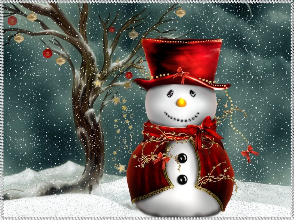 Snowmen Christmas Wallpaper