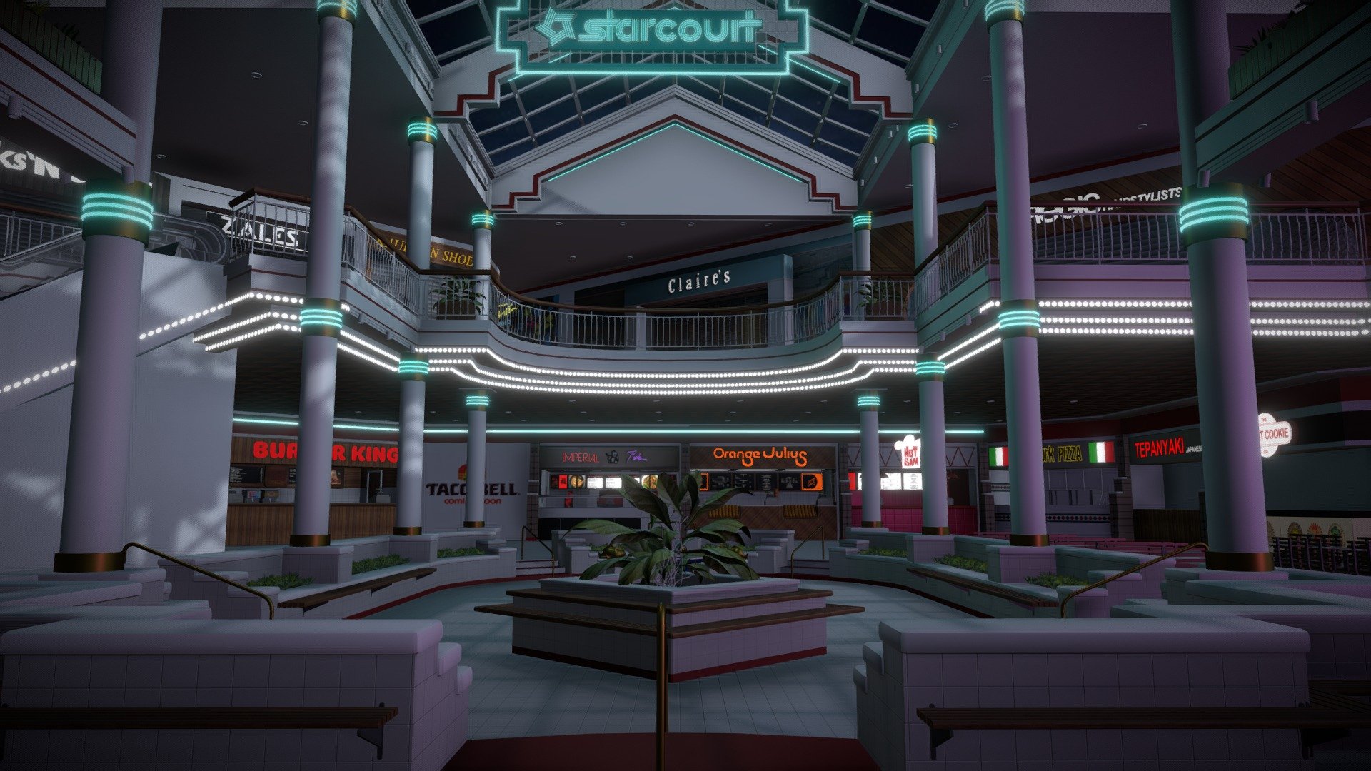 Starcourt Mall Interior Stranger Things 3d Model By