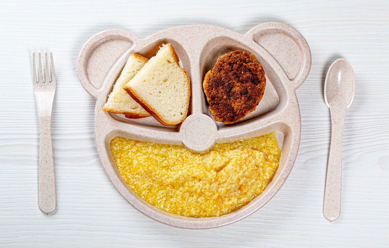 Wallpaper Breakfast Bread Porridge Cutlet Image For Desktop
