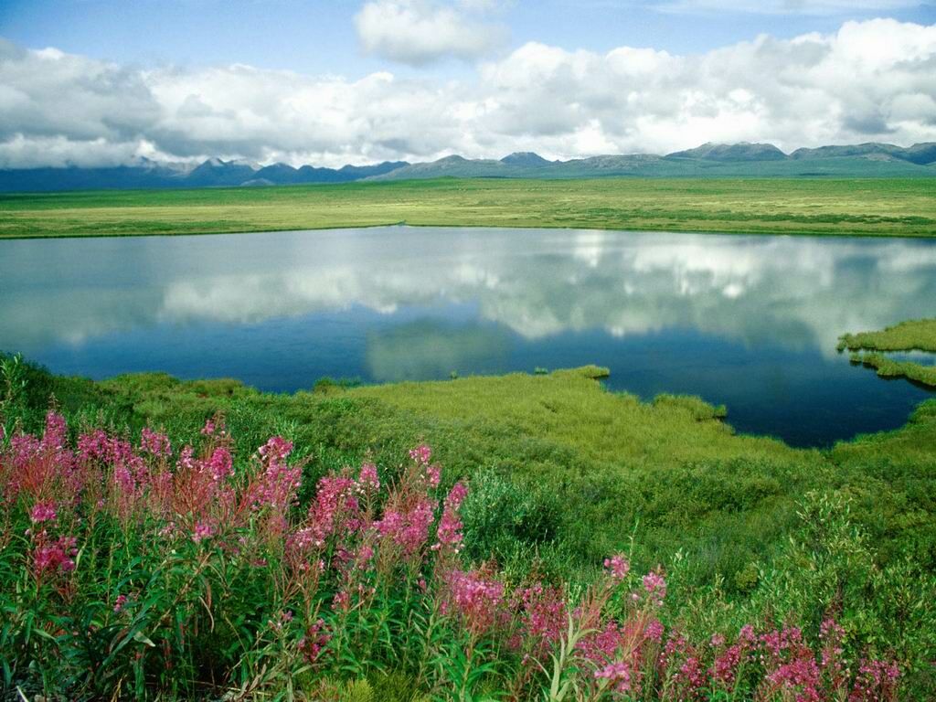 Alaska Range Nature Wallpaper Image Featuring Lakes And Ponds