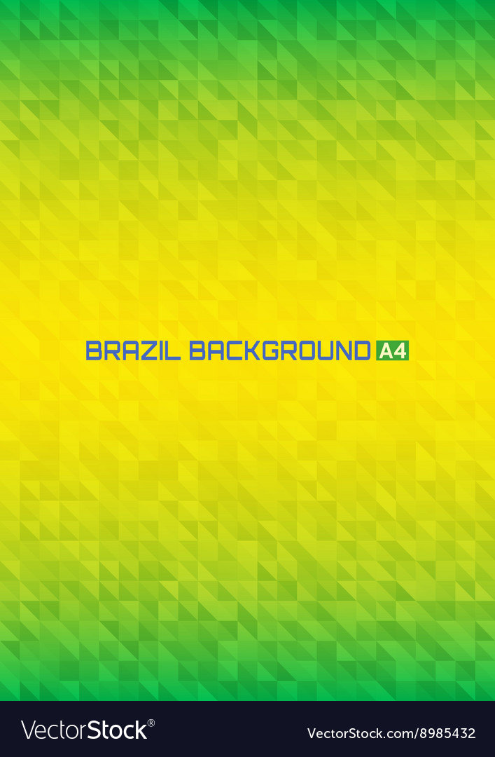 Gradient Geometric Background Brazil Flag Colors Vector Image
