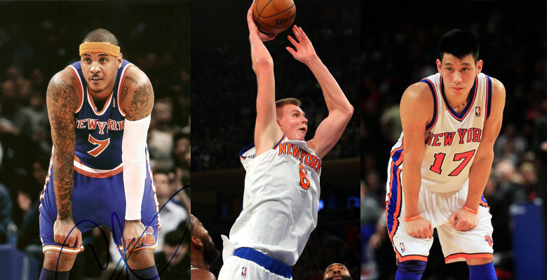 New York Knicks Big Three Carmelo Anthony Kristaps Porzingis And