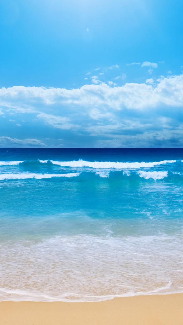 Blue Beach iPhone 5s Wallpaper iPad