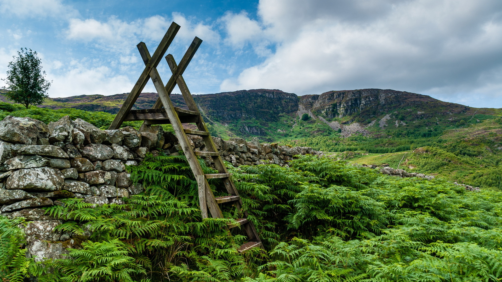 Wales Snowdonia Stairs 1080p Laptop Full HD Wallpaper