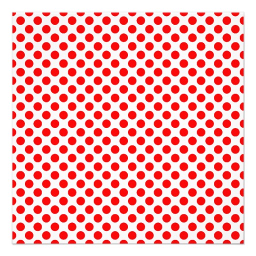 Red Polka Dot Pattern Cm X Square Invitation Card
