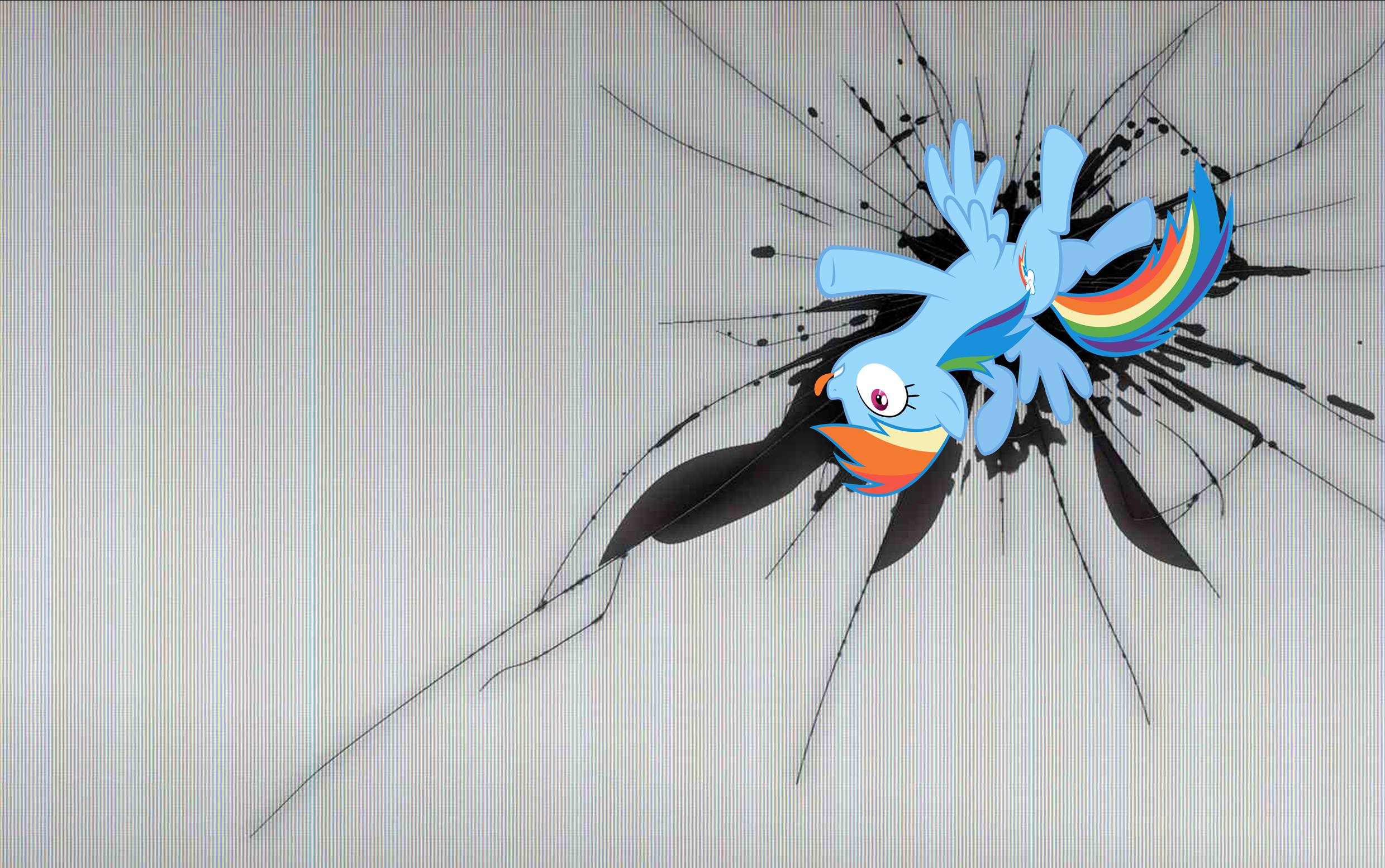 Broken Tv Screen Rainbow Dash Wallpaper