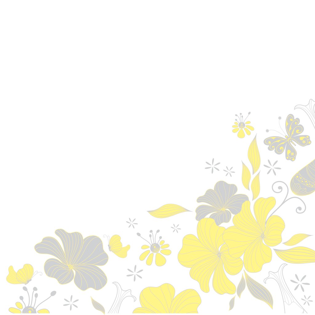 DIY Invitations Yellow and Gray Flowers Invitation Background 1024x1024