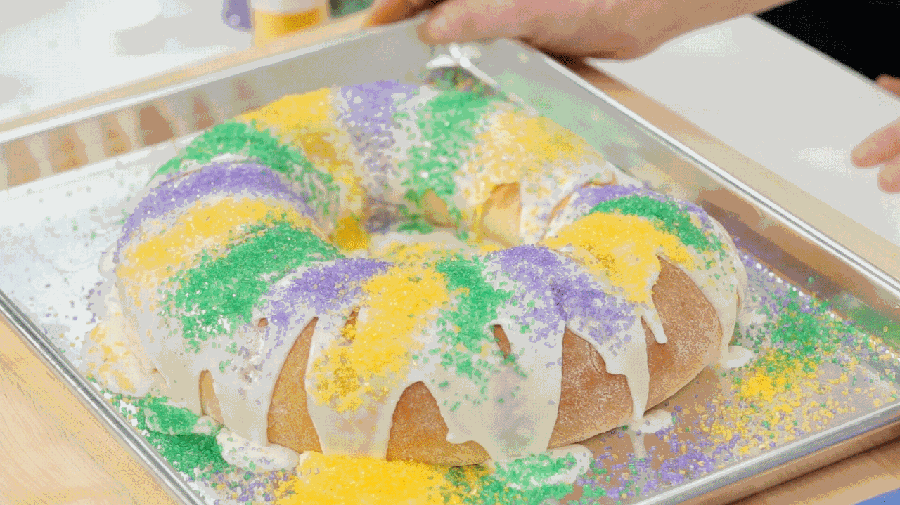 How To Make A Mardi Gras King Cake   Southern Living