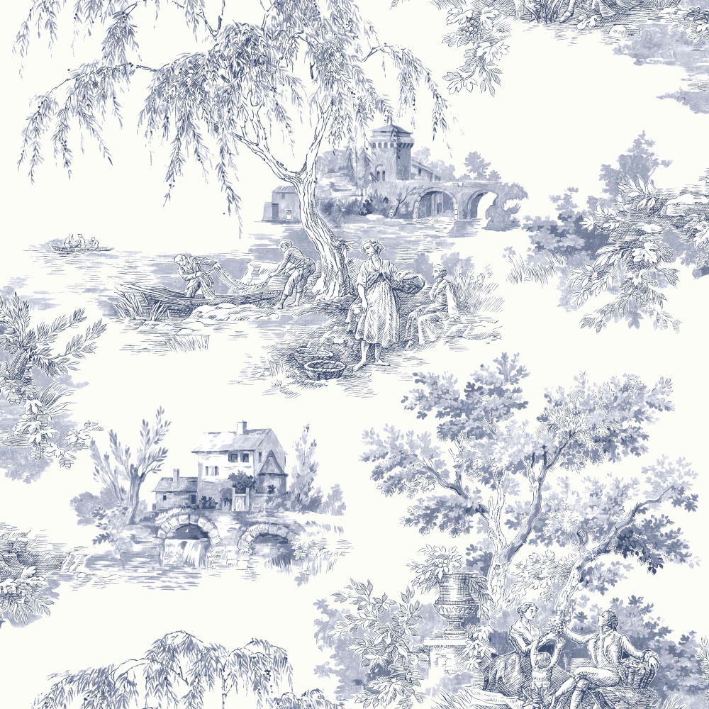 beautiful and classical toile themed wallpaper Features the