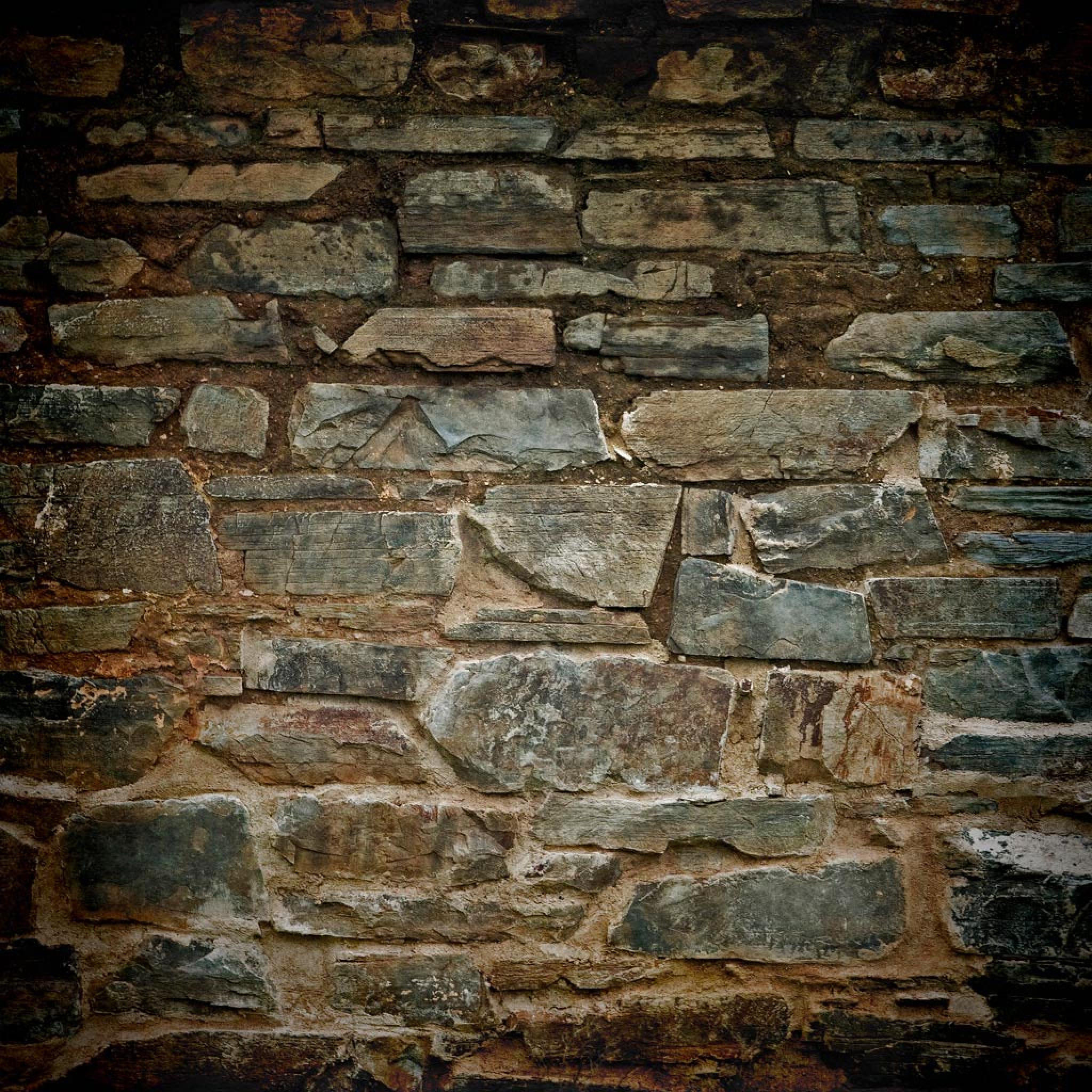 HD Background Black Wall Brick Texture Wallpaper