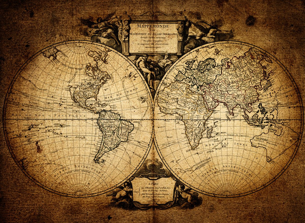 Collection Of Vintage Map Wallpaper Image In