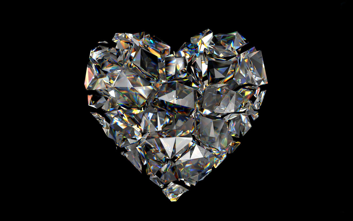Home 3d And Abstract Diamond Heart Wallpaper