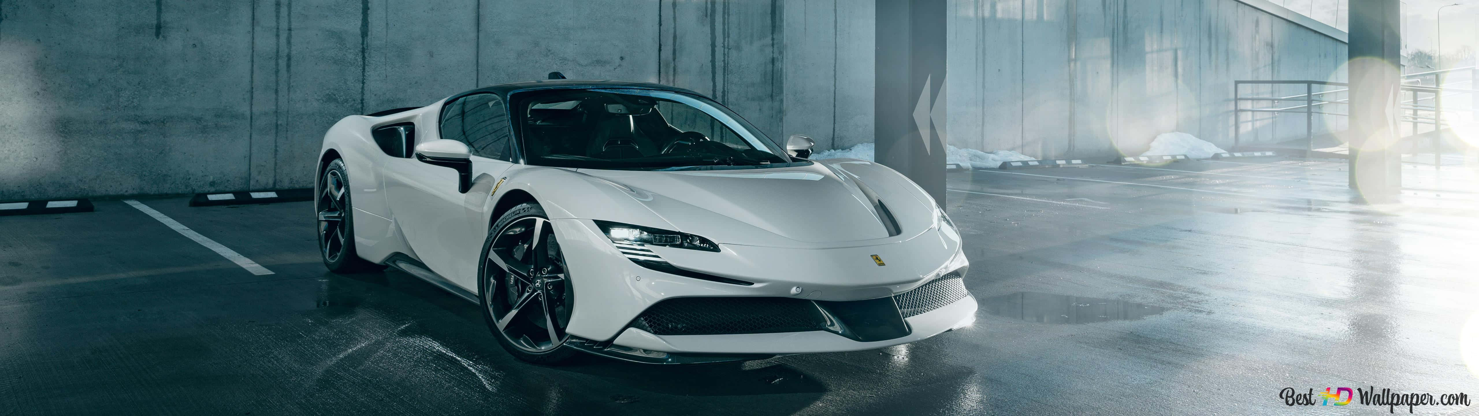 Image High Gloss White Ferrari iPhone Wallpaper