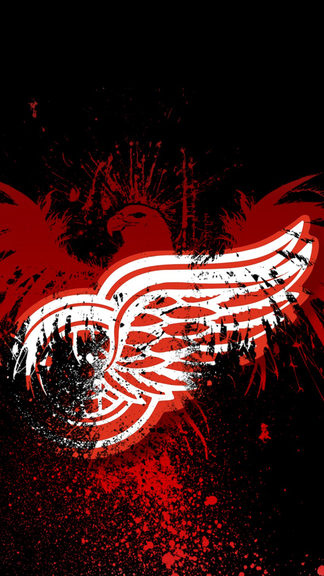 Red Wings Logo iPhone Wallpaper