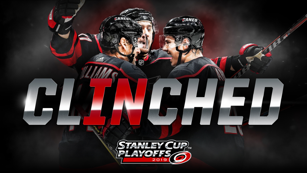 Canes Clinch Berth In Stanley Cup Playoffs