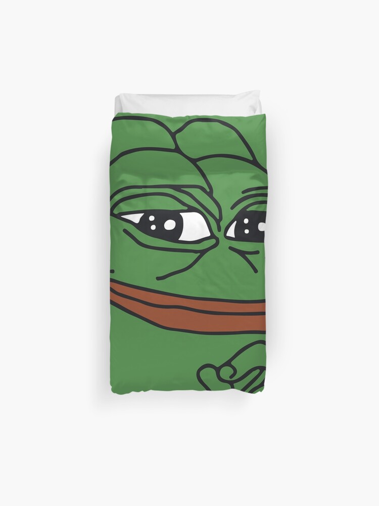 Free download Pepe The Frog Smug face with smile and hand on chin meme ...