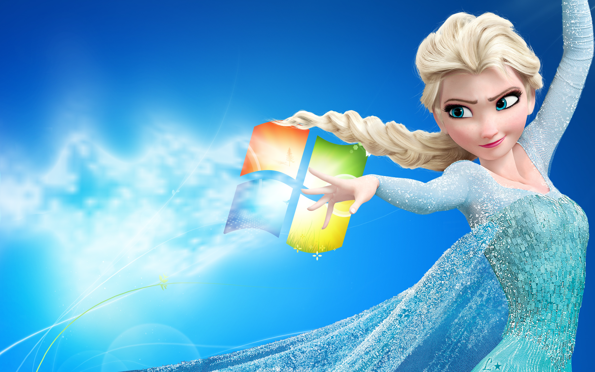 Disney Frozen Windows Background By Bottlle Customization Wallpaper