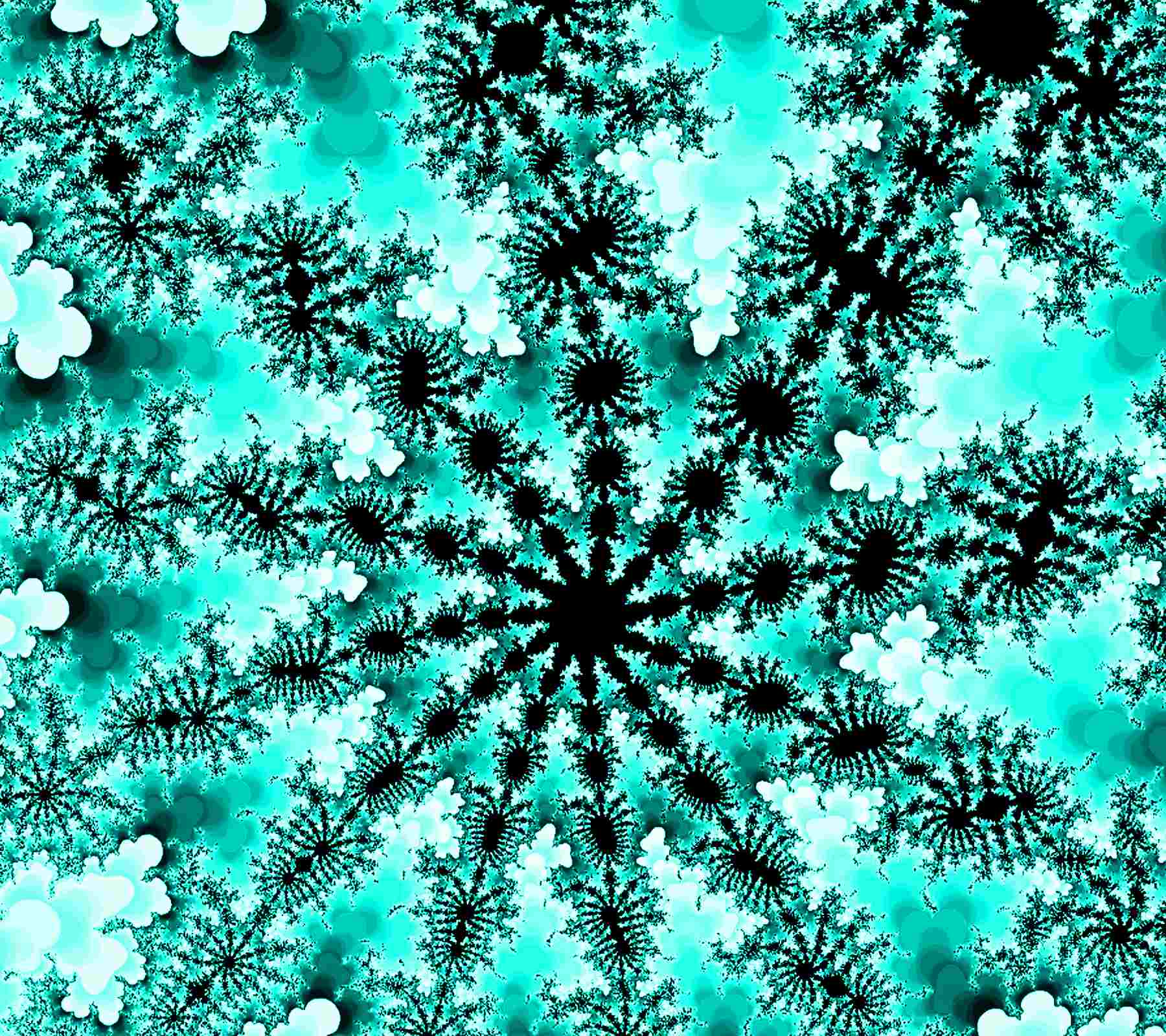 Turquoise Mandelbrot Fractal Background Image