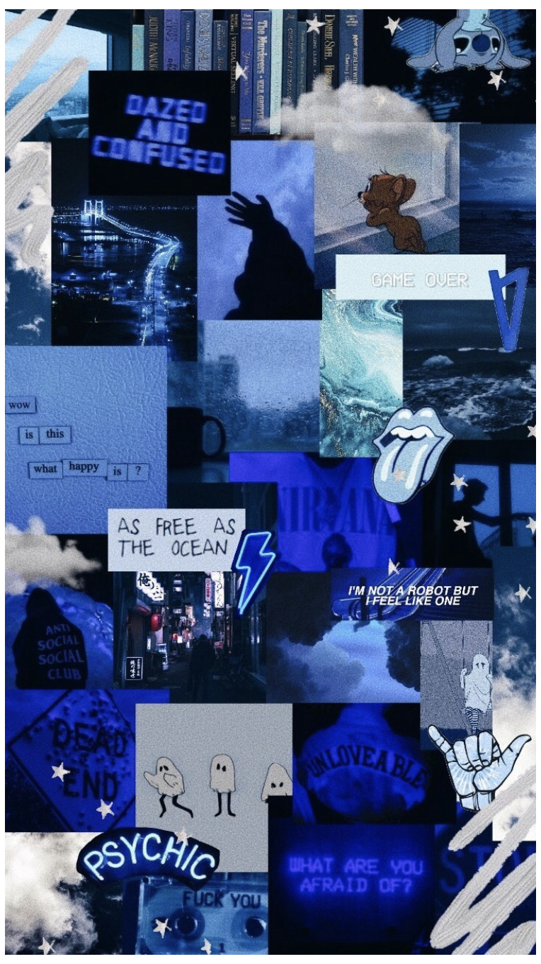 Blue Boy Saga Aesthetic Wallpaper Collage