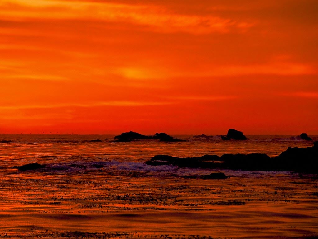 Sunset at Point Lobos California Wallpaper and Backgrounds 1024 x 768