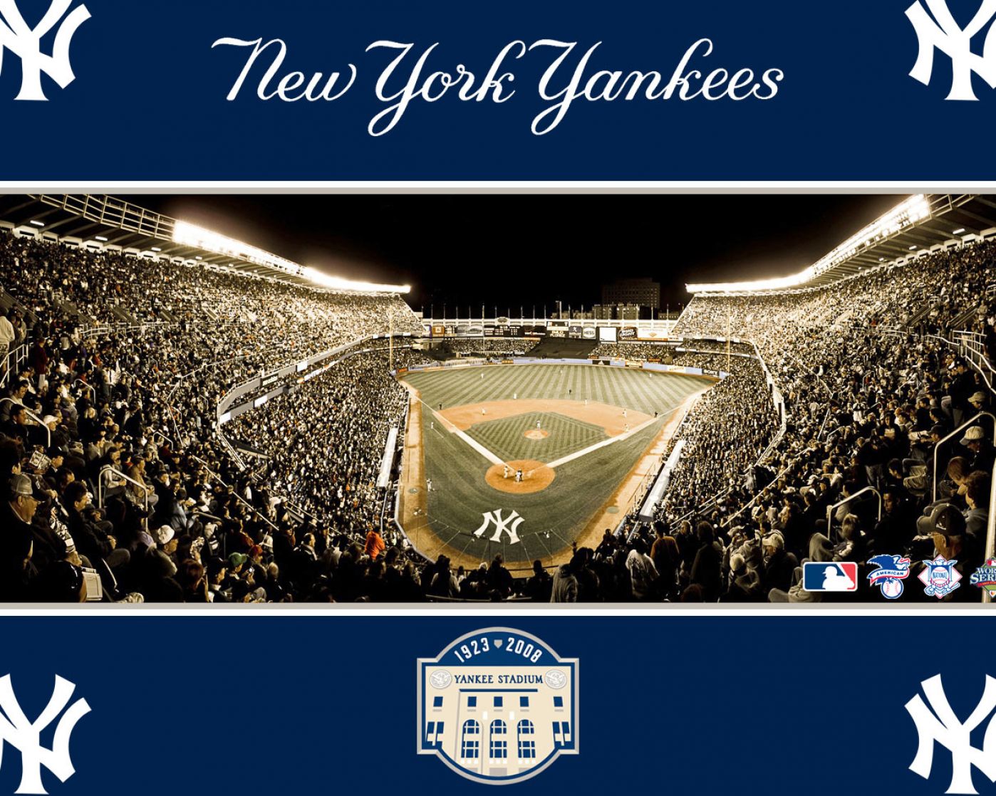 Dark Blue White ZB3308BD Yankees Pinstripe Wallpaper Border