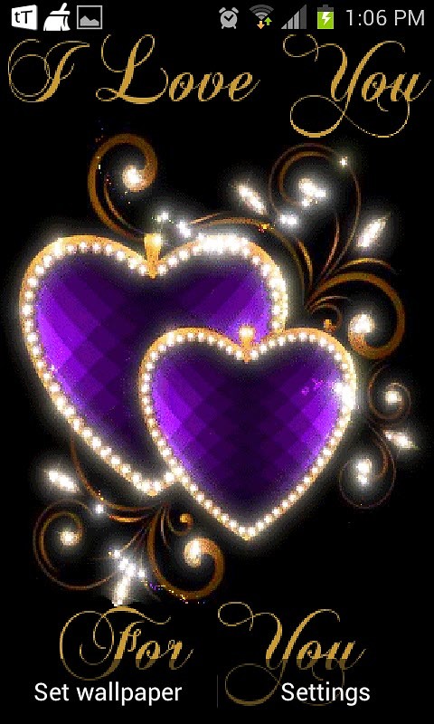 Shiny Heart Live Wallpaper Android