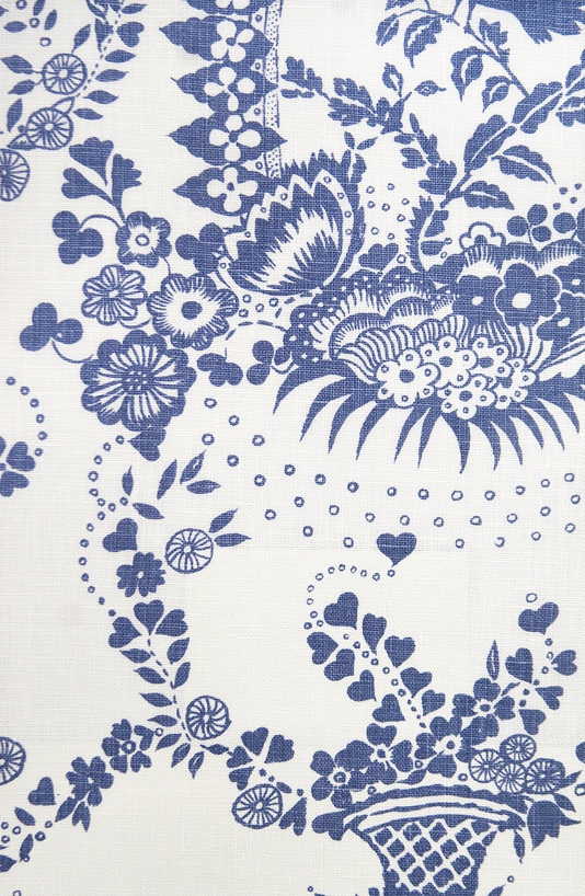 Free download Bird Song Linen Fabric White linen fabric with blue