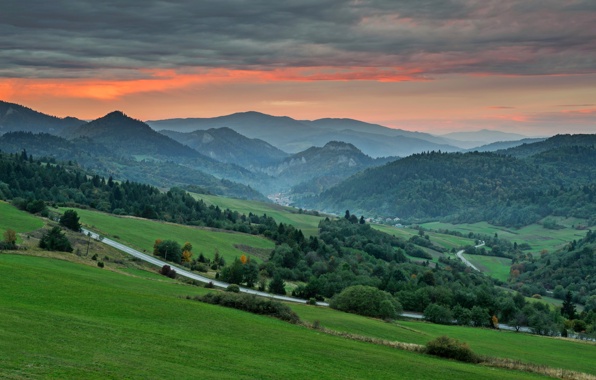 Slovakia Mountain Forest Europe Dawn Wallpaper Photos