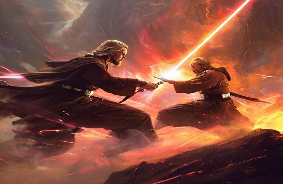 Anakin Vs Obi Wan Wallpaper