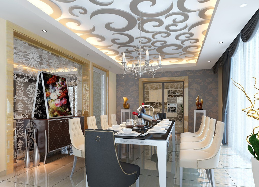 Wallpaper For Dining Rooms Decorated