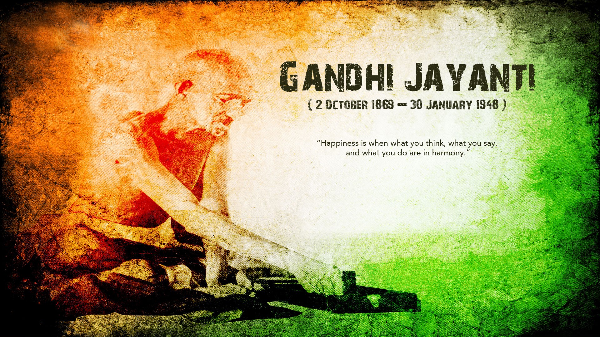 Mahatma Gandhi Jayanthi Image Full Photo Wallpaper